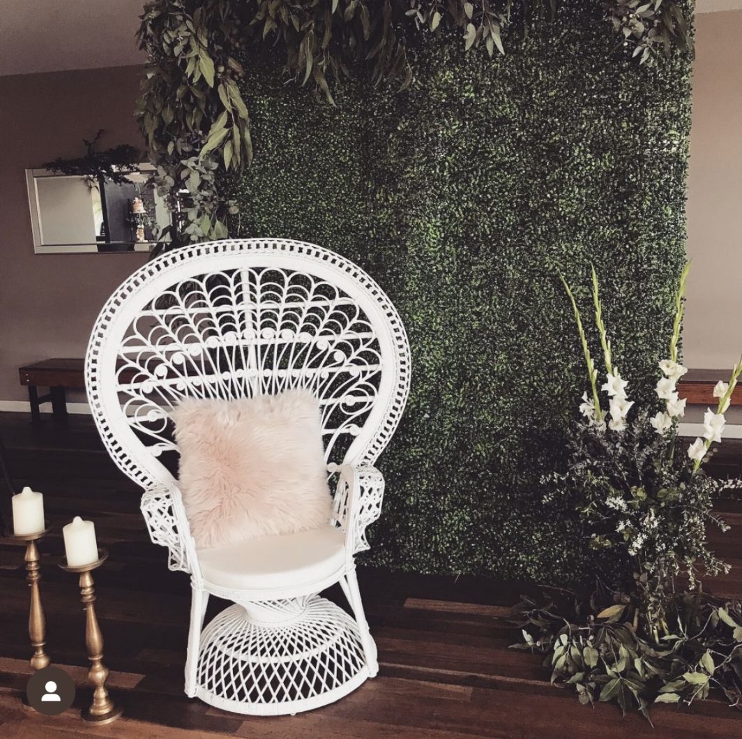 White Rattan Peacock Chair