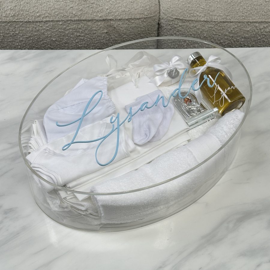 Clear Acrylic Oval Keepsake Box