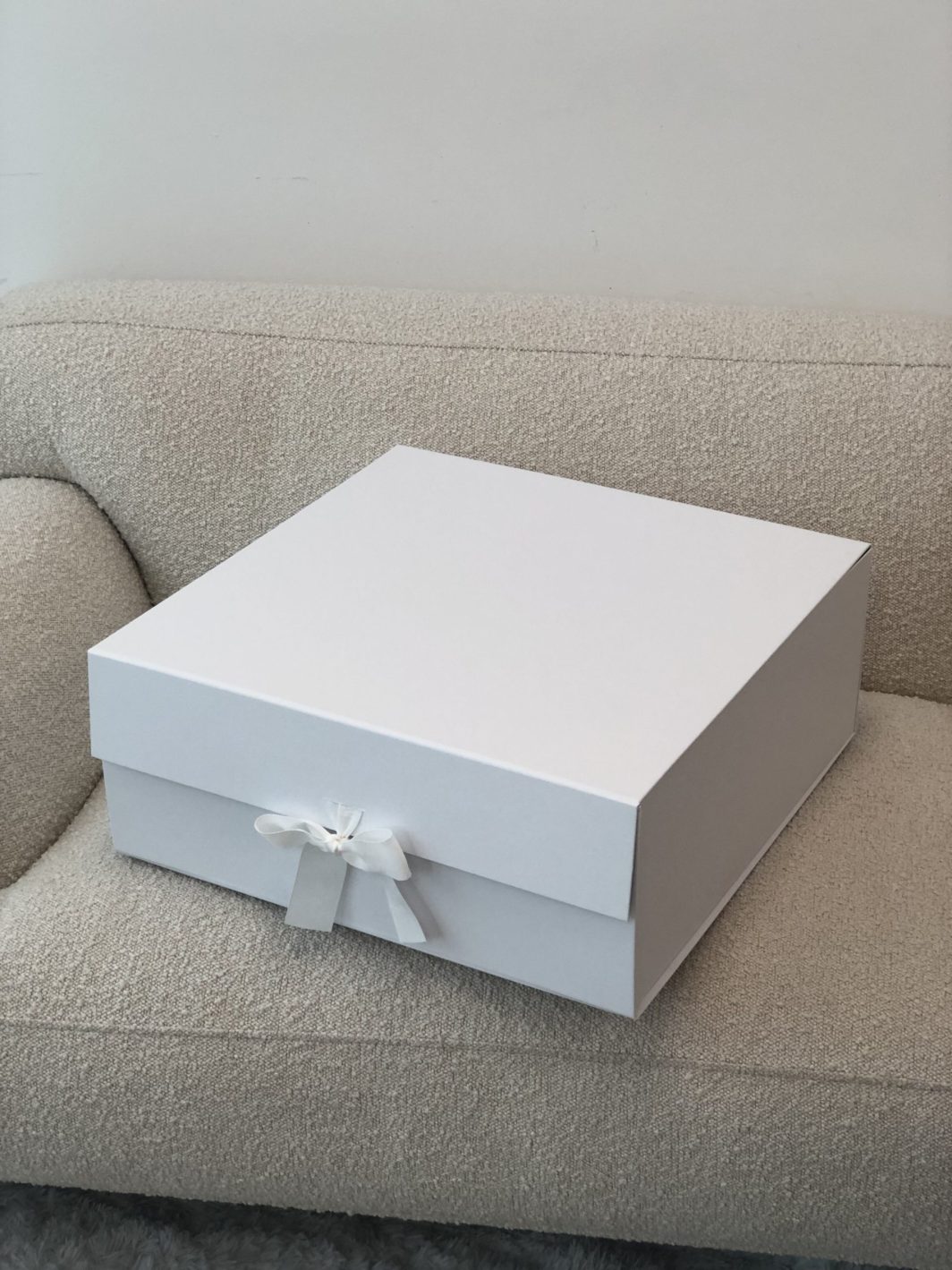 Square Ribbon Cardboard Christening Box