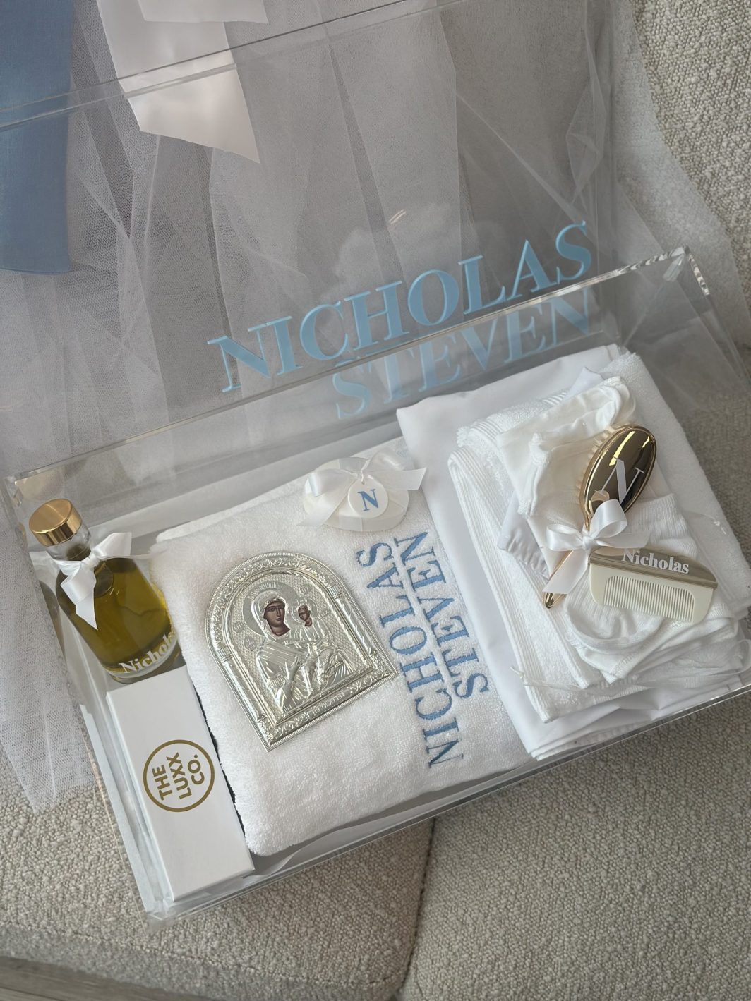 Clear Acrylic Christening Box