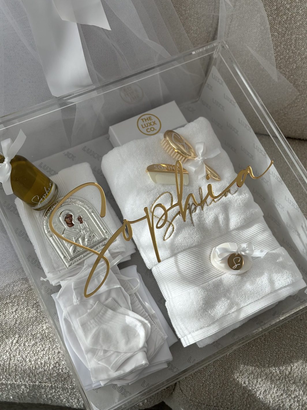 Clear Acrylic Christening Box