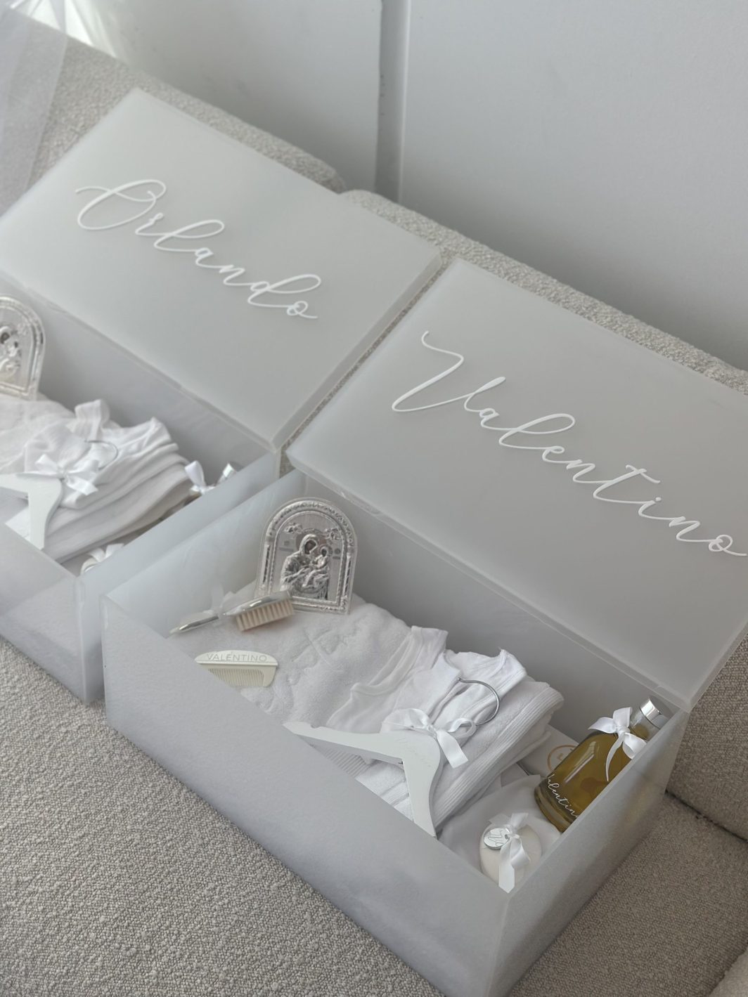 Frosted Acrylic Christening Box