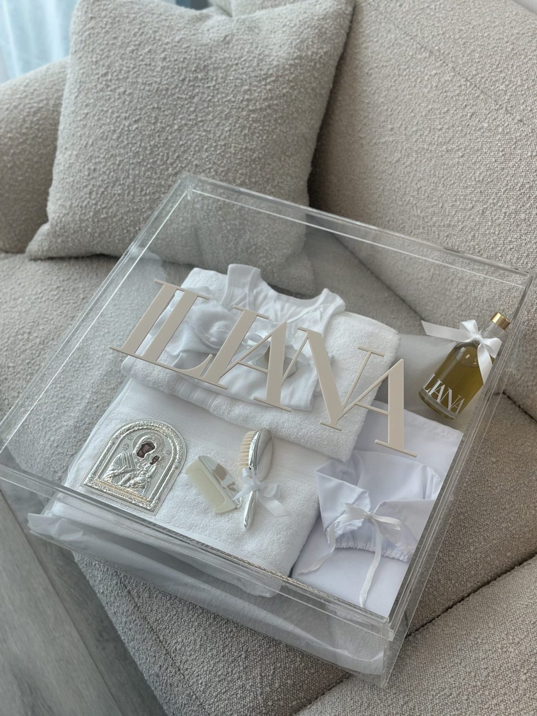 Clear Acrylic Christening Box