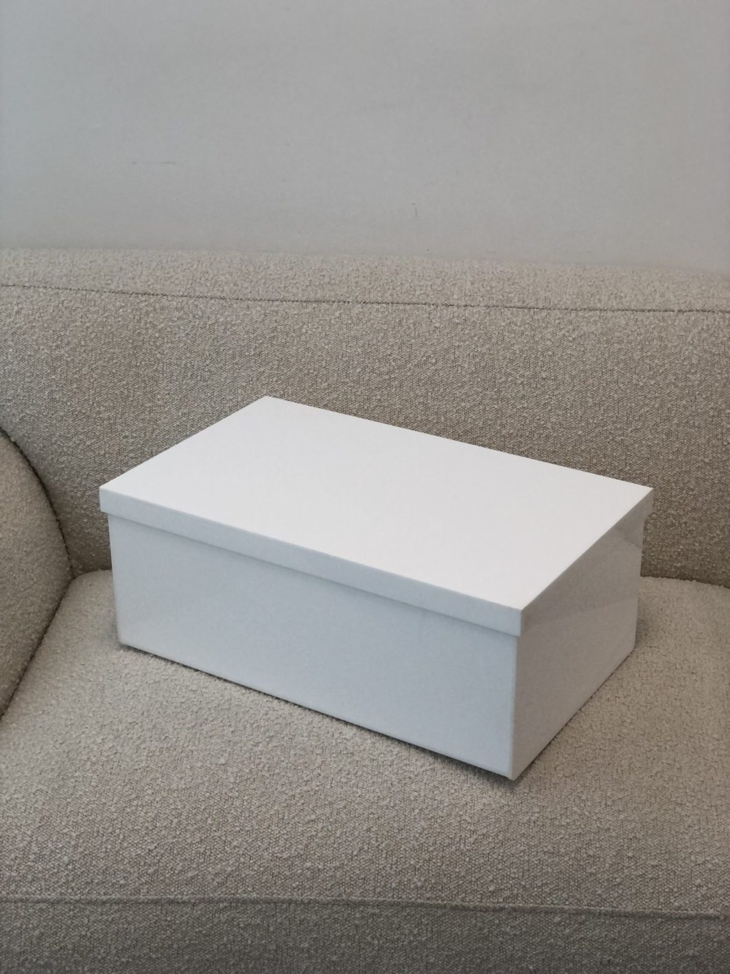 White Acrylic Christening Box