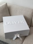 Square Ribbon Cardboard Christening Box