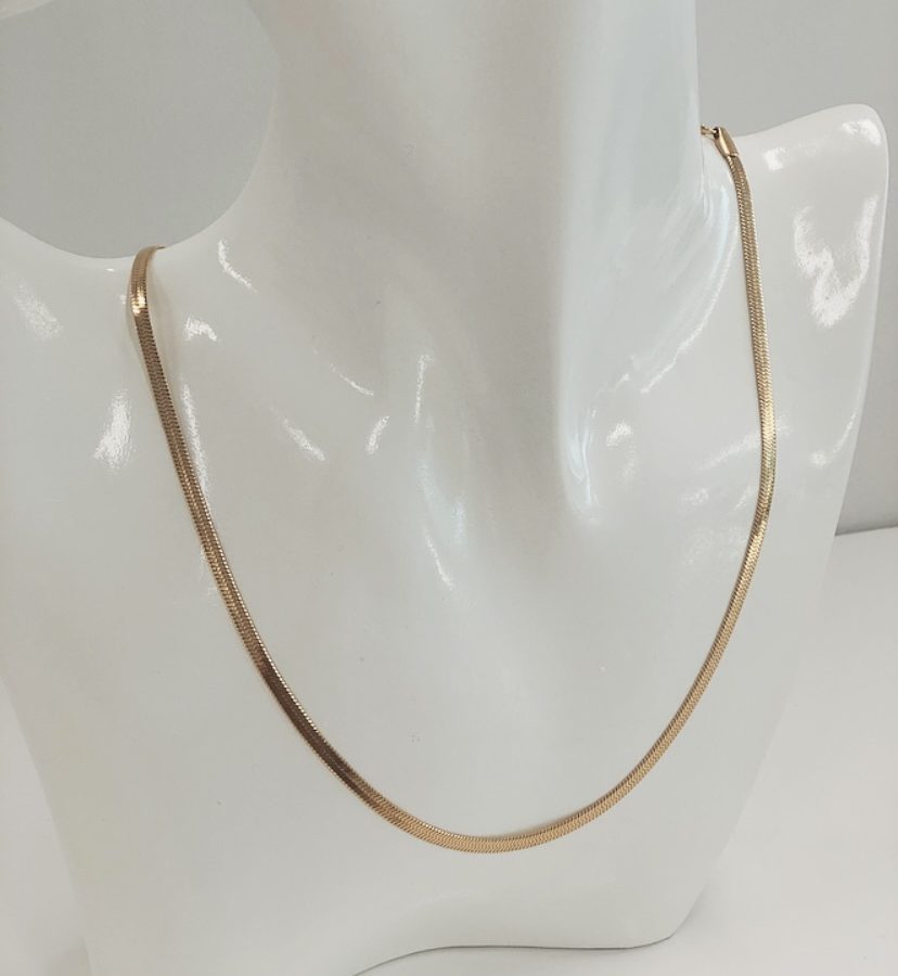 18K GOLD SNAKE CHAIN NECKLACE