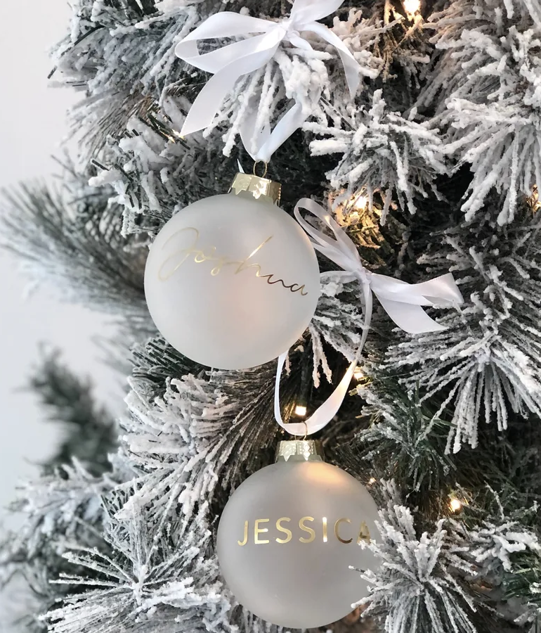 FROSTED GLASS BAUBLE