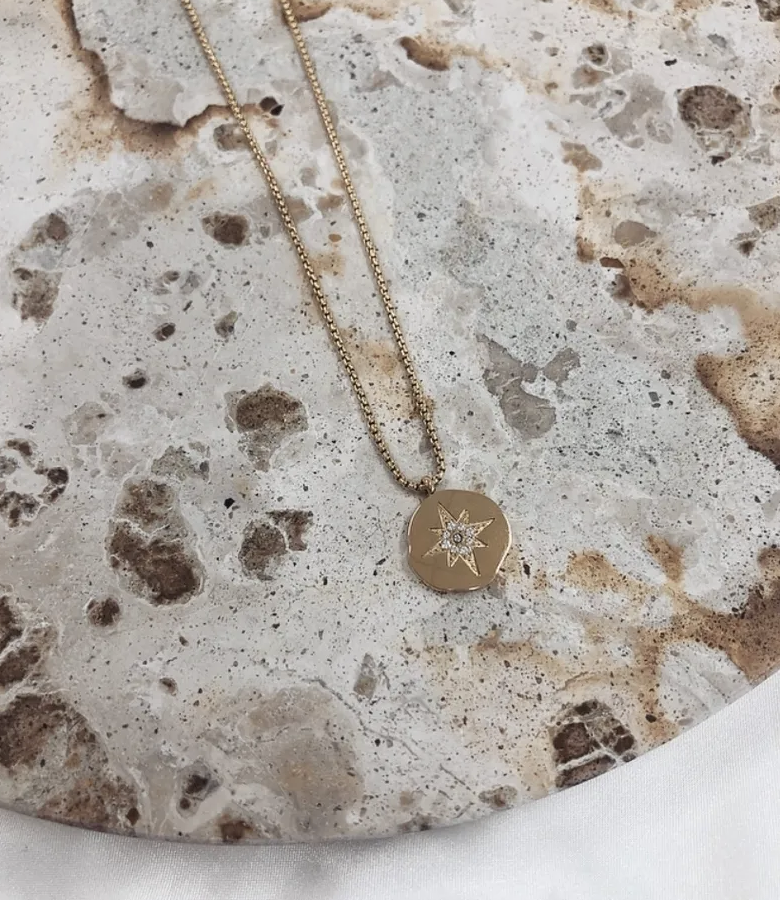 18K GOLD STAR NECKLACE