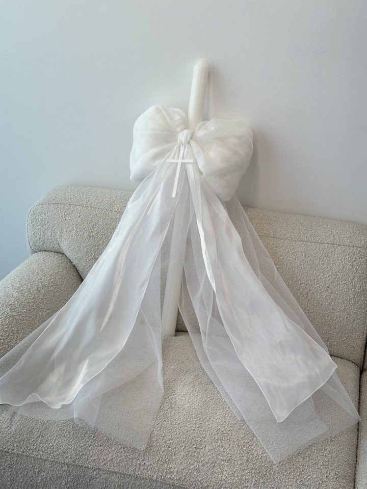 LUXX-WHITE-SATIN-TULLE-CROSS-BOW-GREEK-ORTHODOX-LAMBATHA