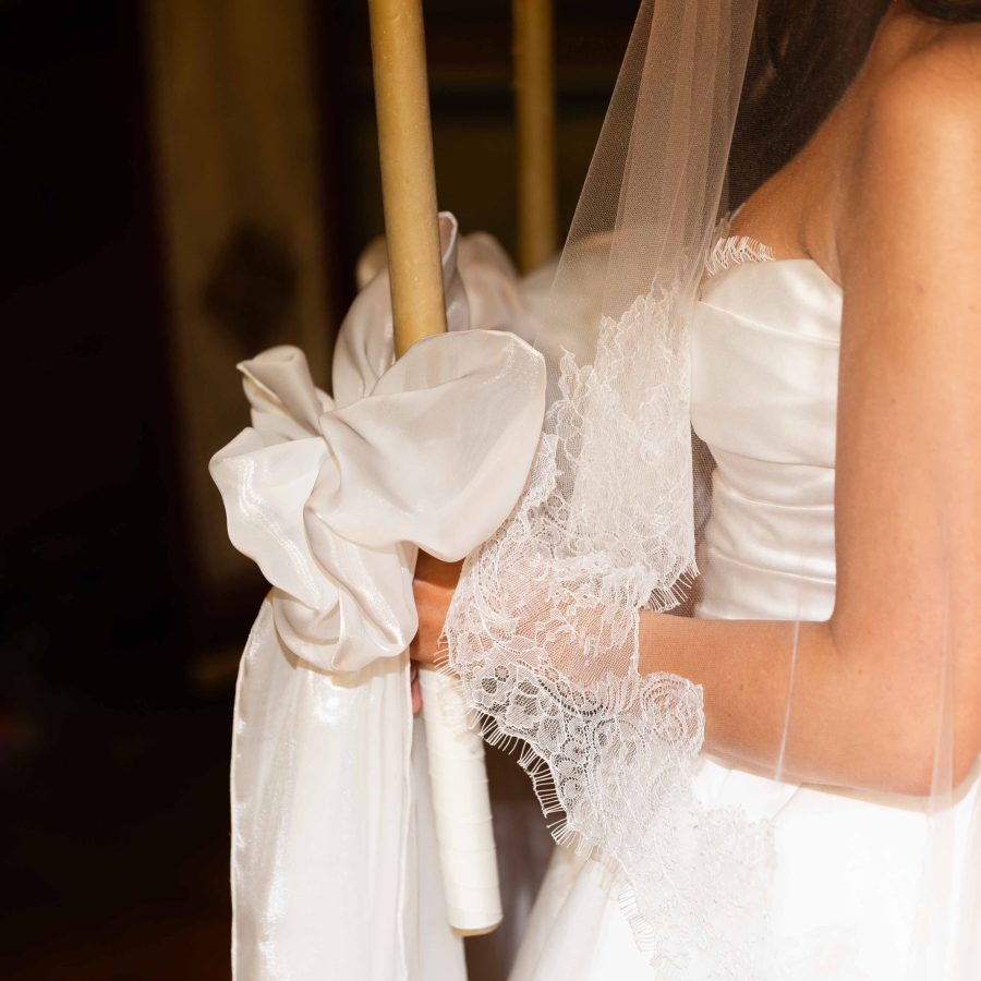 DOUBLE ORGANZA BOWS ONLY - NO CANDLE