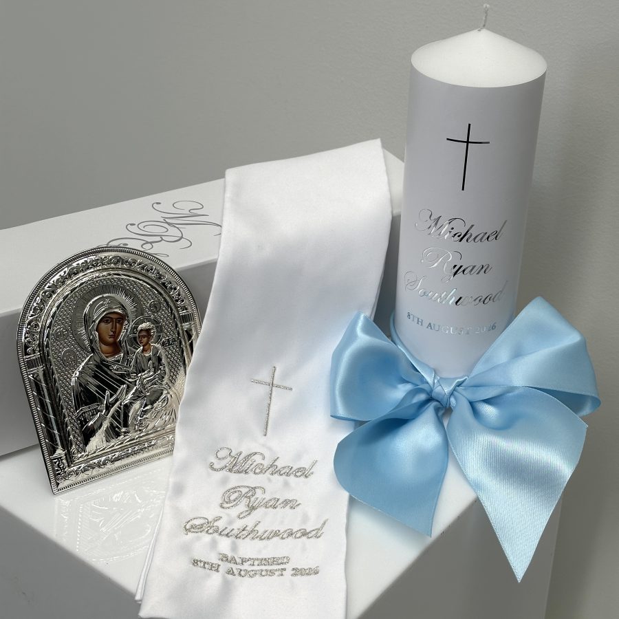 CATHOLIC CANDLE & STOLE BUNDLE
